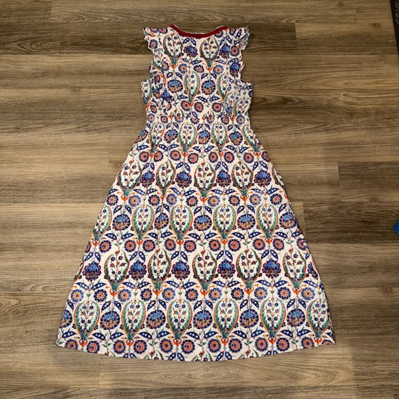 THML Sleeveless Floral Print Dress Boho Maxi Dress Size Women's Large - Picture 8 of 8